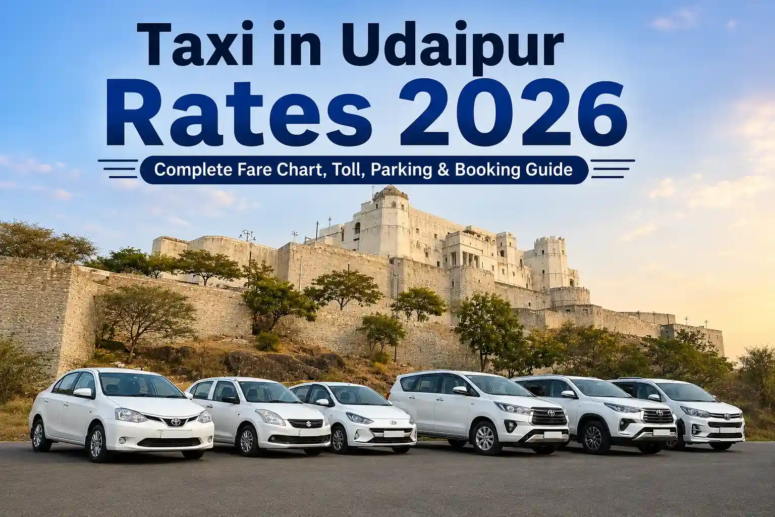 Taxi in Udaipur Rates 2026 Complete Fare Chart, Toll, Parking & Booking Guide