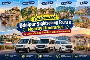 Customized Udaipur Sightseeing Tours & Nearby Itineraries by Luxury Tempo Traveller, Urbania & Innova
